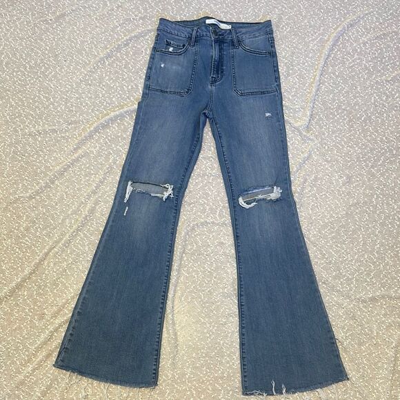 HIDDEN Cargo Pocket Flare Jeans size 28 - Picture 1 of 12
